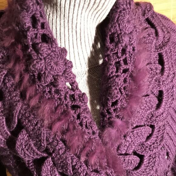 Bacci Purple Wool Blend Sweater. M - Picture 3 of 6